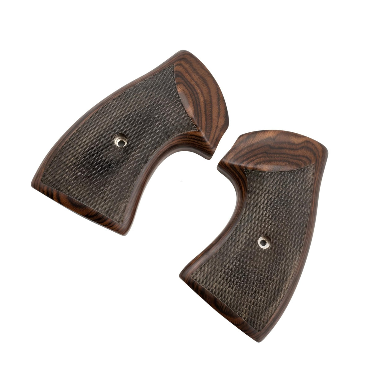 Taurus Revolver Rosewood Checkered Grips with Ambidextrous Safety Cut - Fits 856 942 Trooper & Security Series