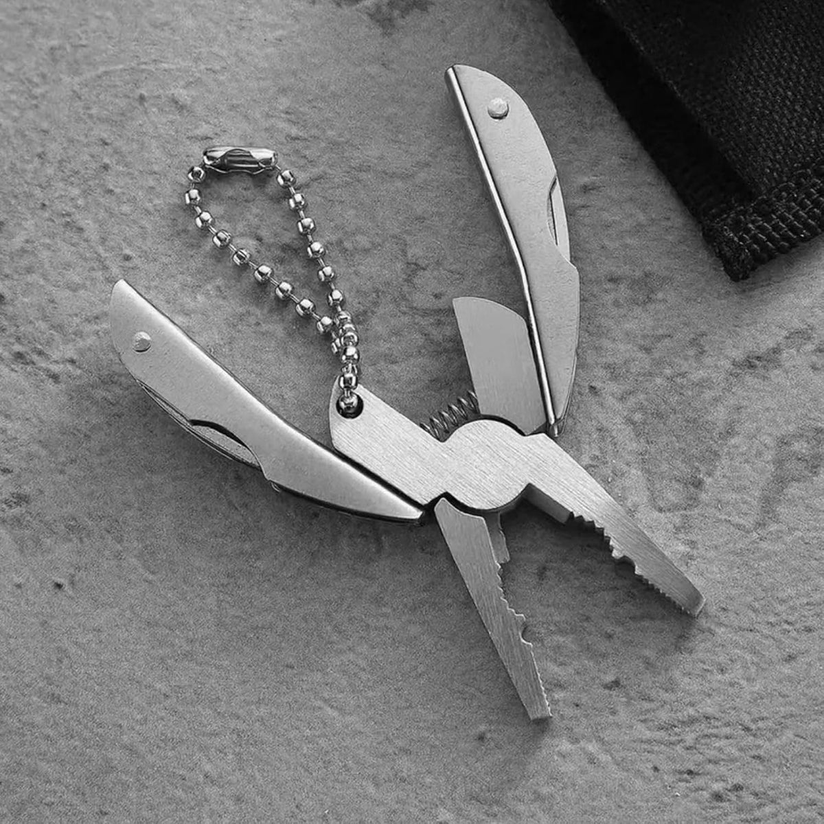 Mini Folding Multi Tool Pliers for Camping Fishing Travel Keychain