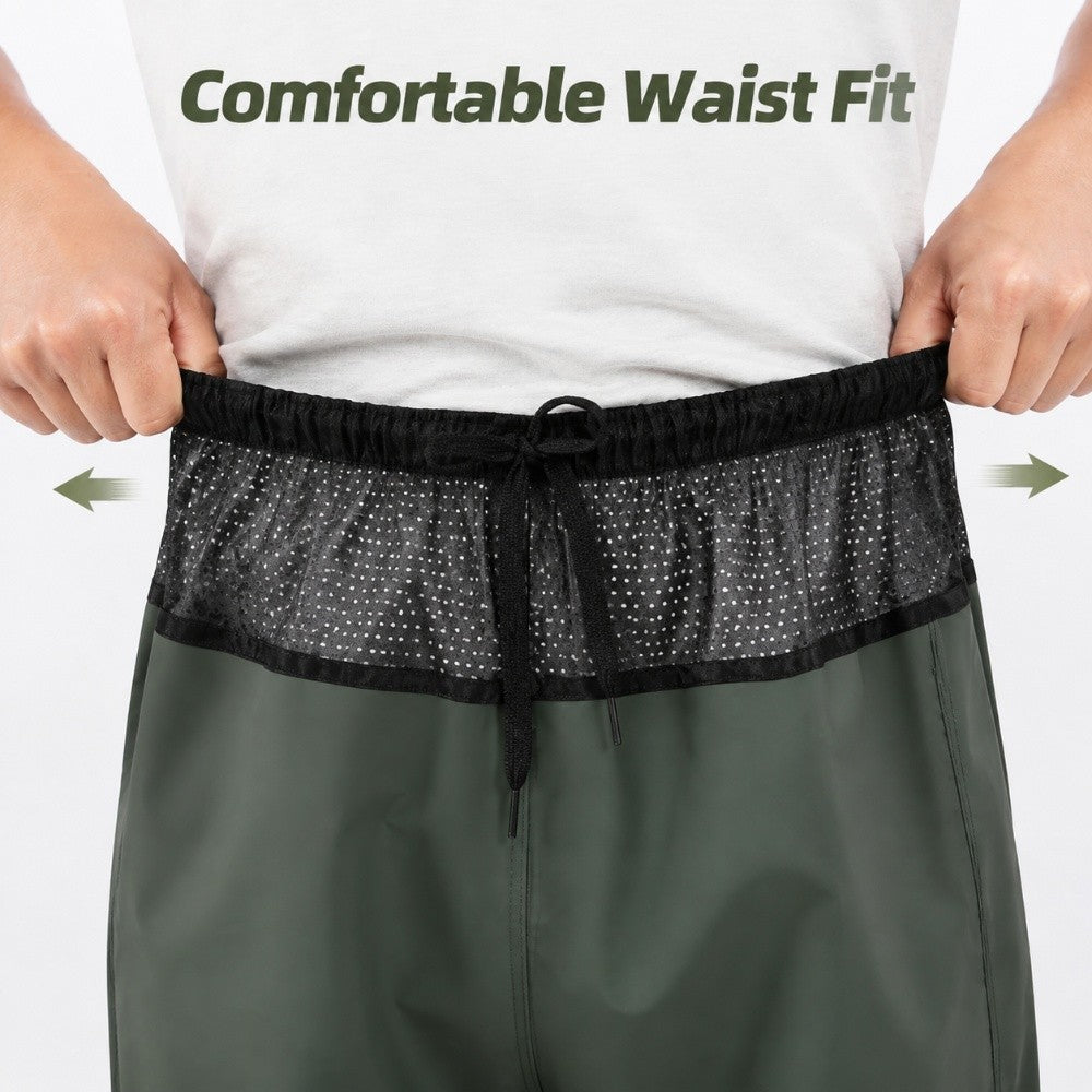 Outdoor Fishing Waders with Built-In Boots Adjustable Waterproof Pants