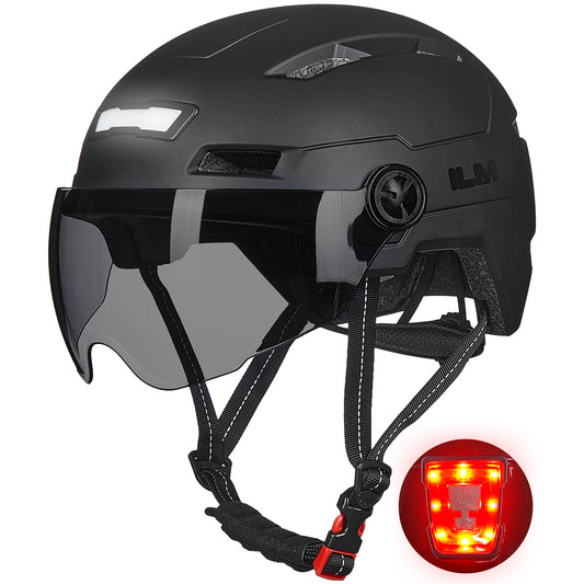 Bike Cycling Helmet with USB Rechargeable LED Lights for Men Women