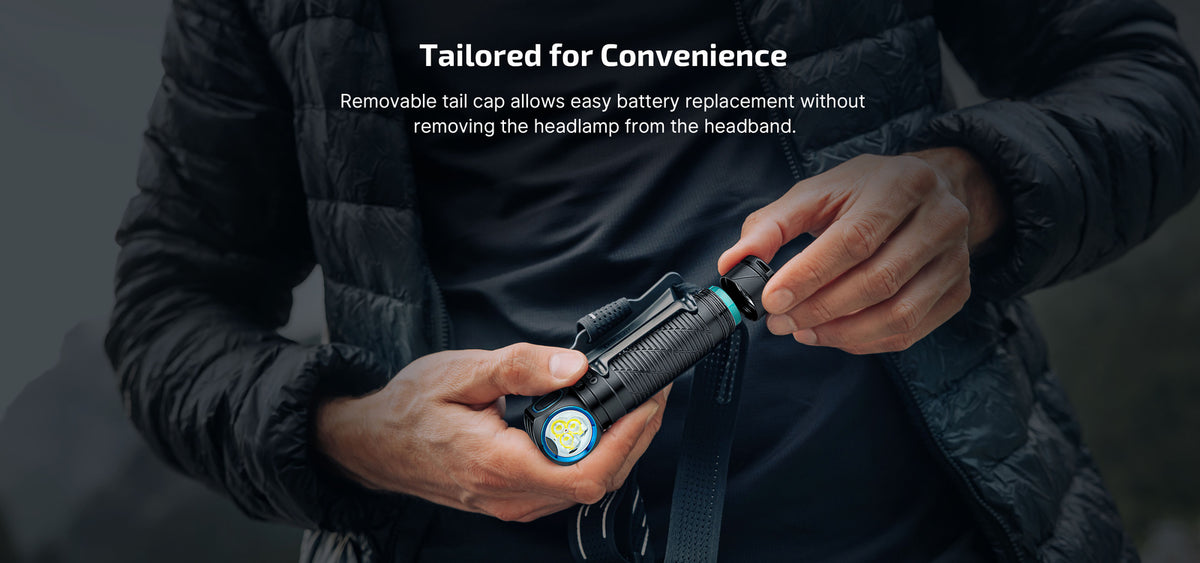 Olight Perun 3 Rechargeable 3000 Lumen Headlamp & Right-Angle Flashlight
