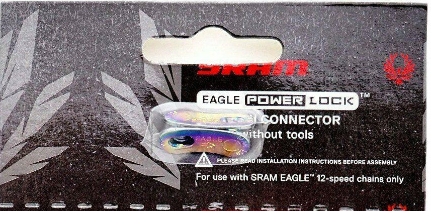 Cycling PowerLock Chain Link Set for SRAM Eagle 12-Speed - Silver & Rainbow