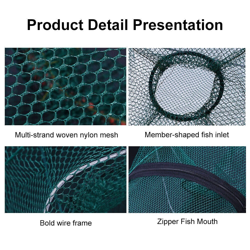 Foldable Fishing Bait Trap Net for Crab Shrimp Minnow Crawdad