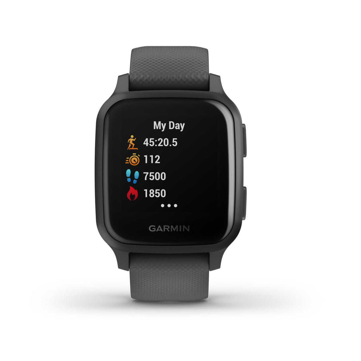 Garmin Venu Sq Shadow Gray Fitness Smartwatch with Slate Bezel - GPS & Health Monitoring