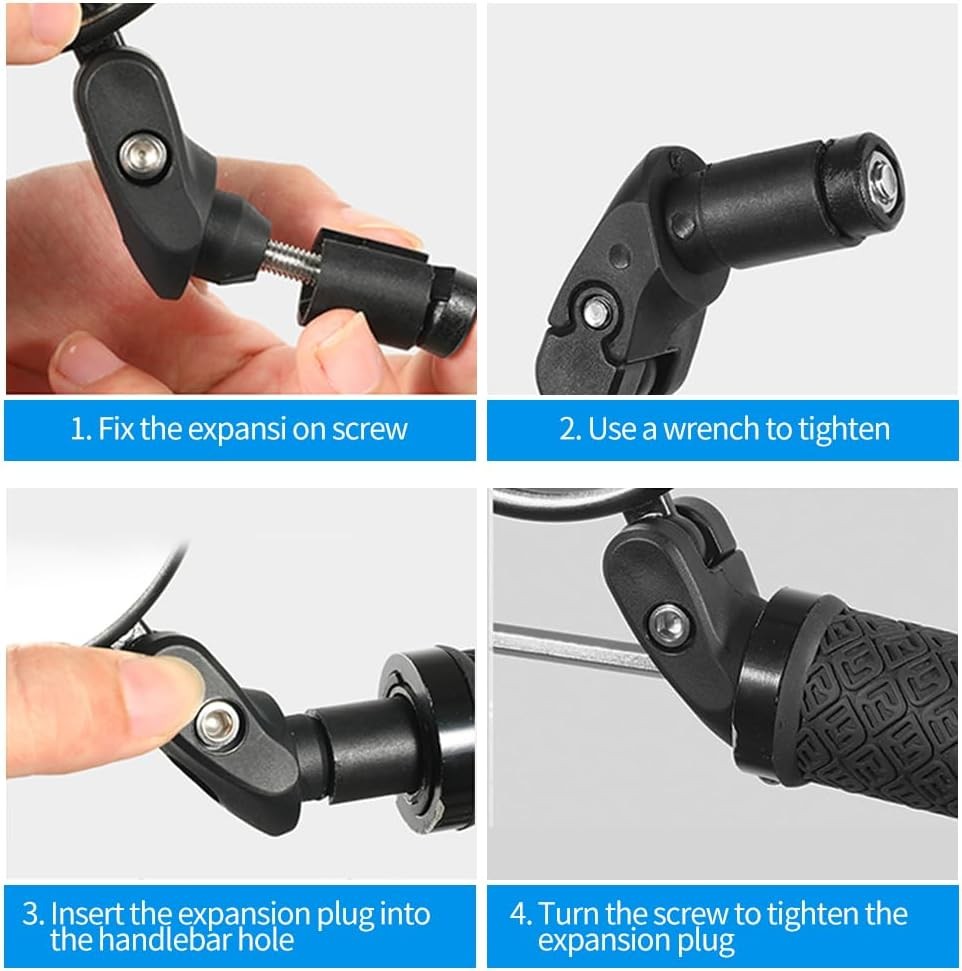 Bike Mirrors 2pcs Bar End Bicycle Rearview Mirrors for Handlebar Cycling