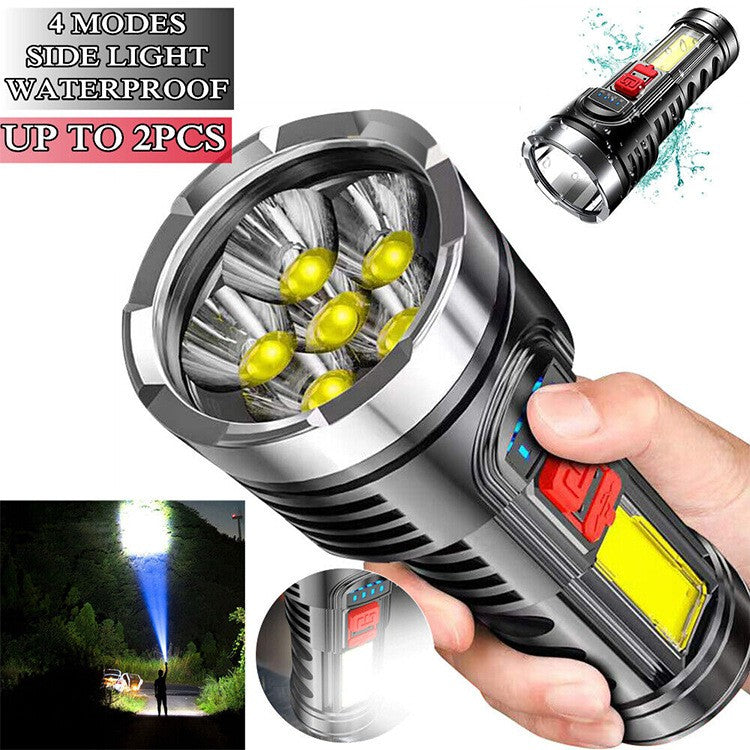 Rechargeable LED Tactical Flashlight 350000000 Lumens with 4 Modes