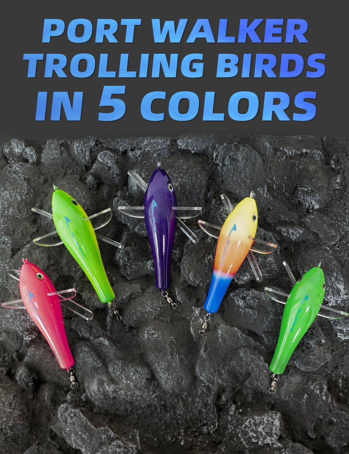 18-Inch Fishing Spreader Bar with Luminescent Squids for Saltwater Game Fish