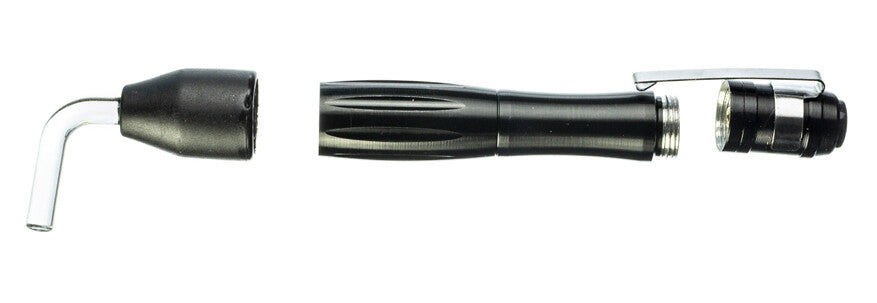 Compact Fiber Optic Bore Light for Gun Barrel Inspection - Black