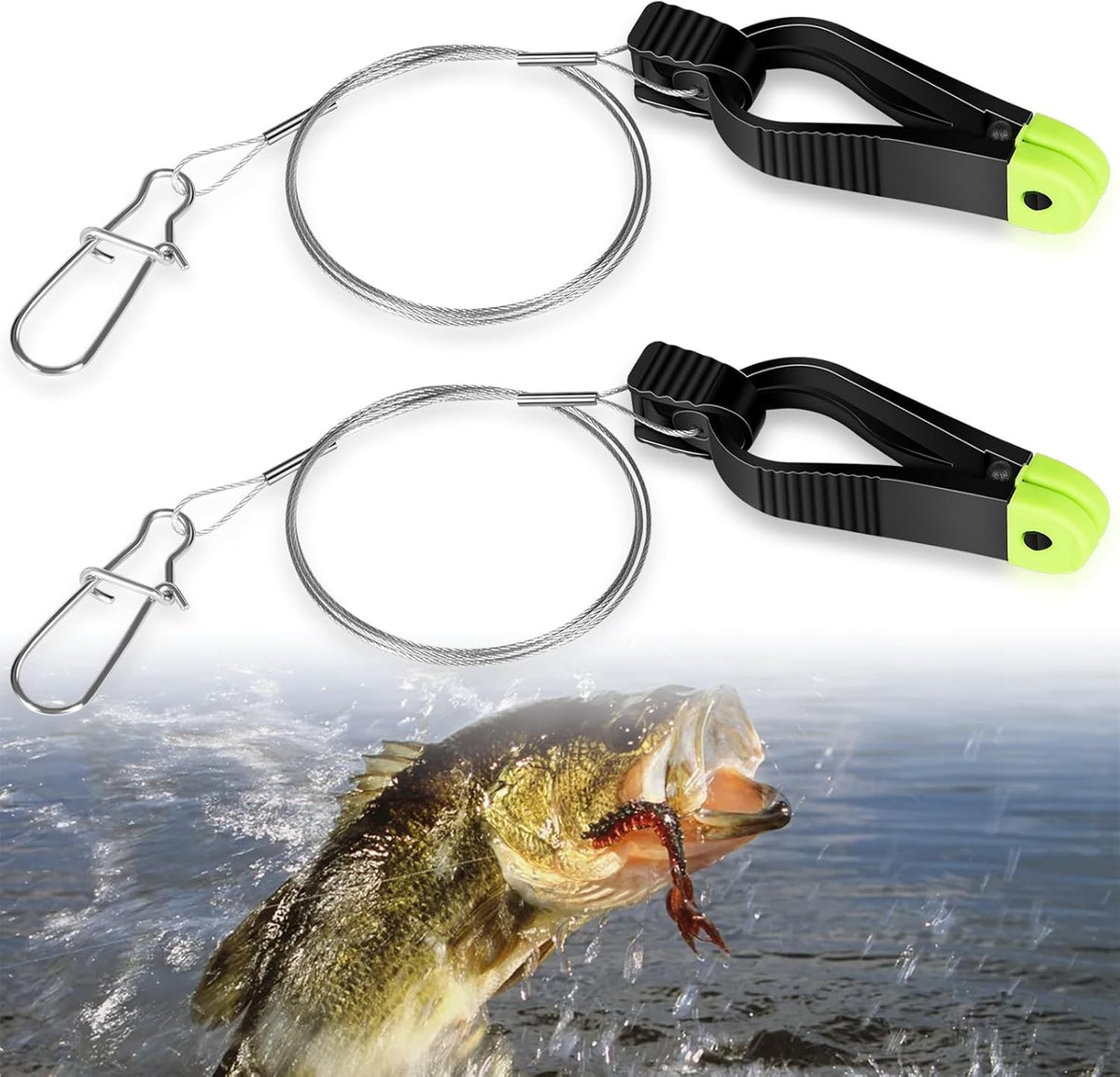 Fishing Line Release Clip with Cannonball Snap - Trolling Leader Accessory