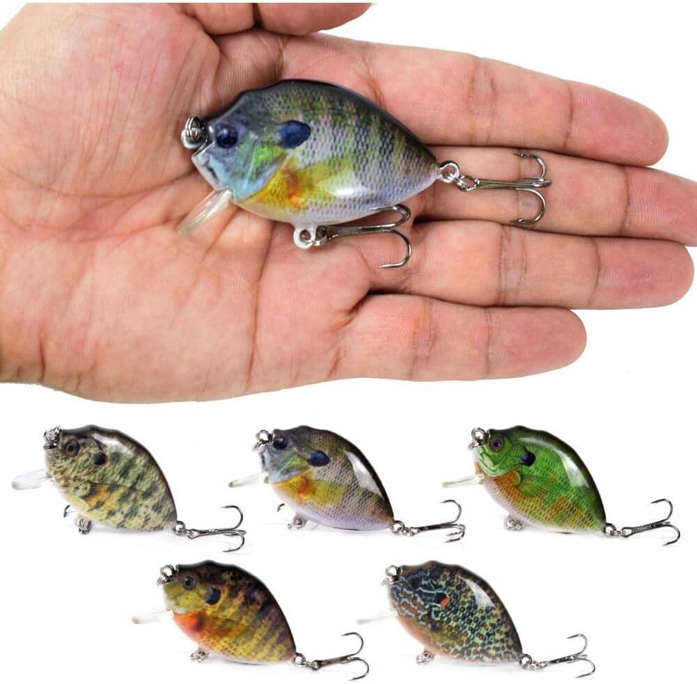 Artificial Fishing Crankbait Lure Set for Bass and Predatory Fish - 5Pcs