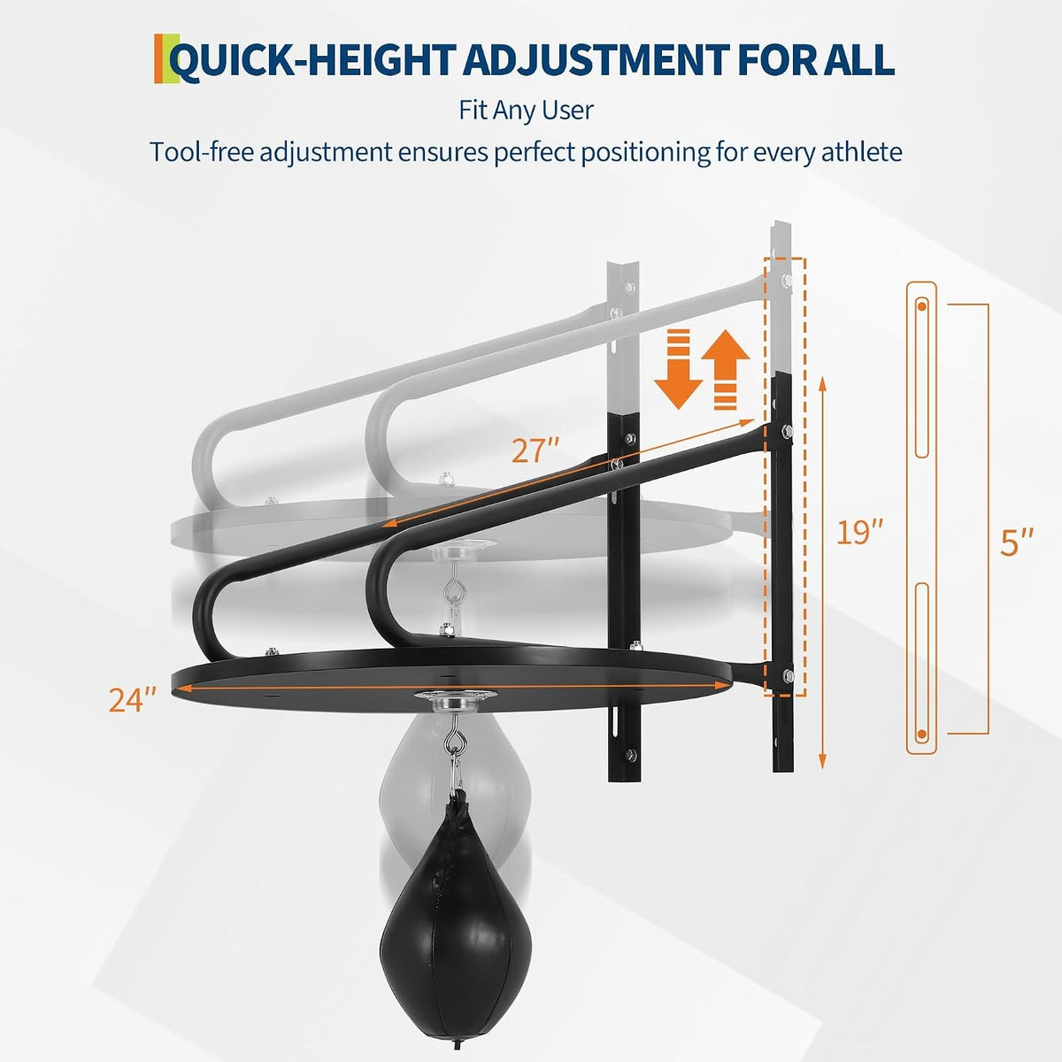 Speed Bag Platform Boxing Reflex Training Equipment with Punching Ball