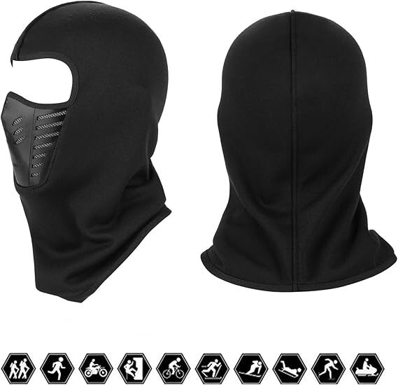 Full Face Ski Mask Balaclava Windproof Fleece Neck Warmer for Cold Weather