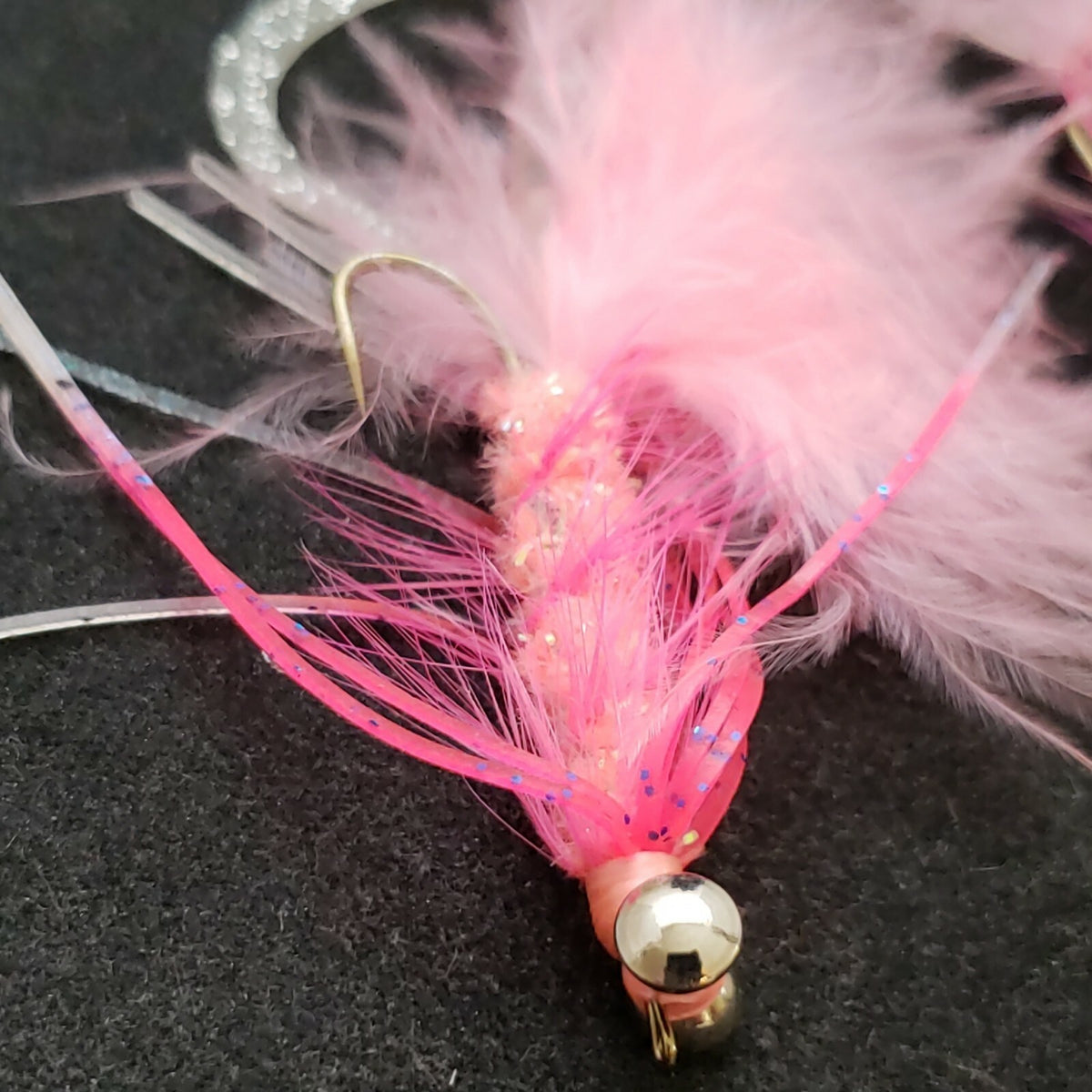 Fishing Flies Rattlebugger Pink Size 6 Artificial Lures - Custom Tied