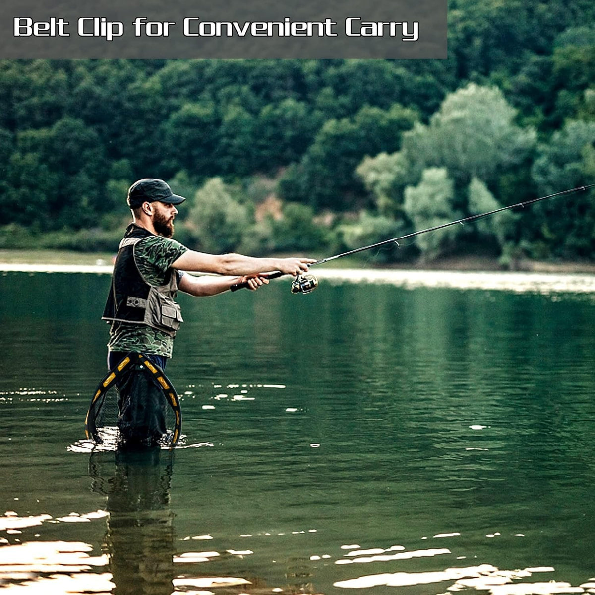 Floating Fishing Net for Steelhead Salmon Bass Trout Kayak - Lightweight & Durable