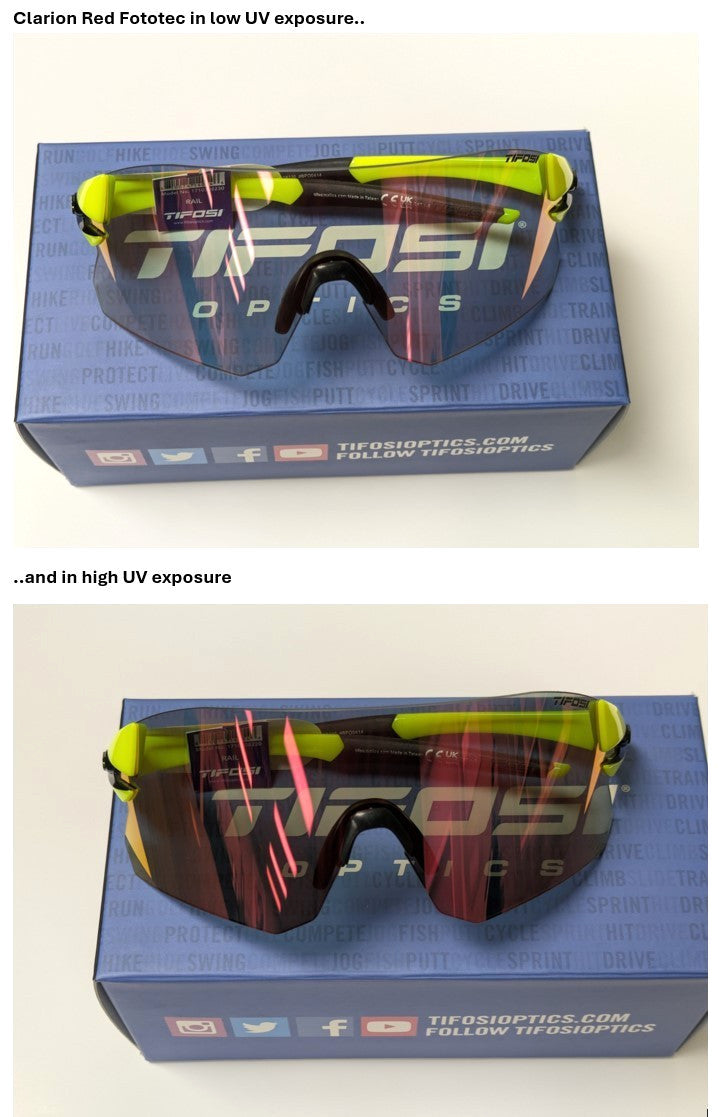 Cycling Sunglasses with Photochromic Red Mirror Lenses - Large Fit