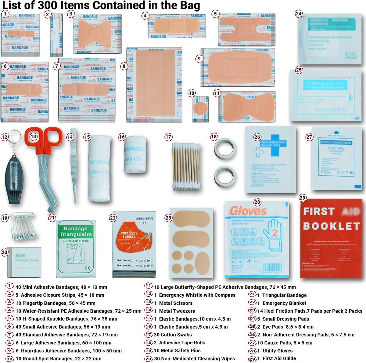 Hiking First Aid Kit Backpack Emergency Bag for Camping Hunting Travel