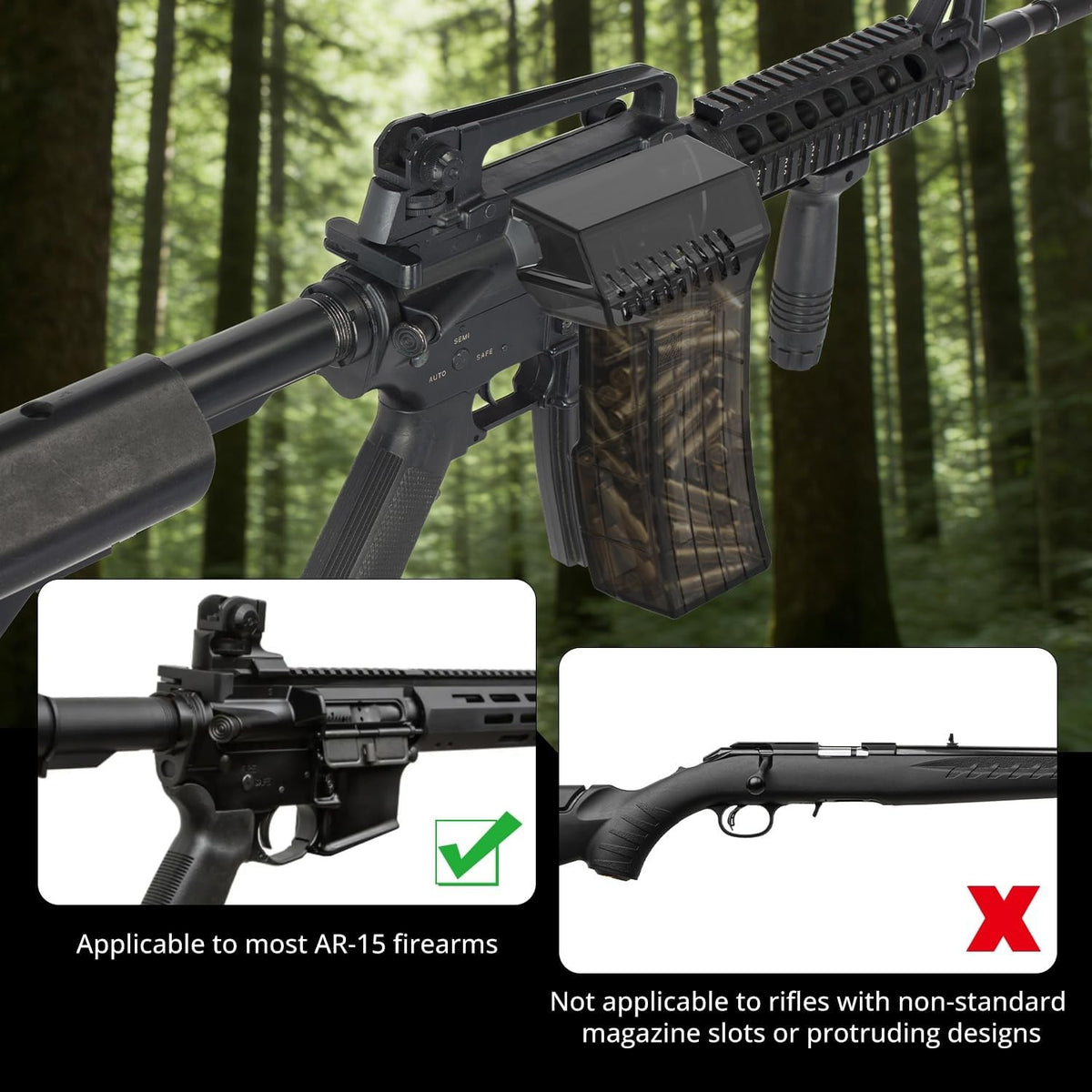 Hunting Brass Catcher with Quick-Install Base for Rifle Shooting Accessories