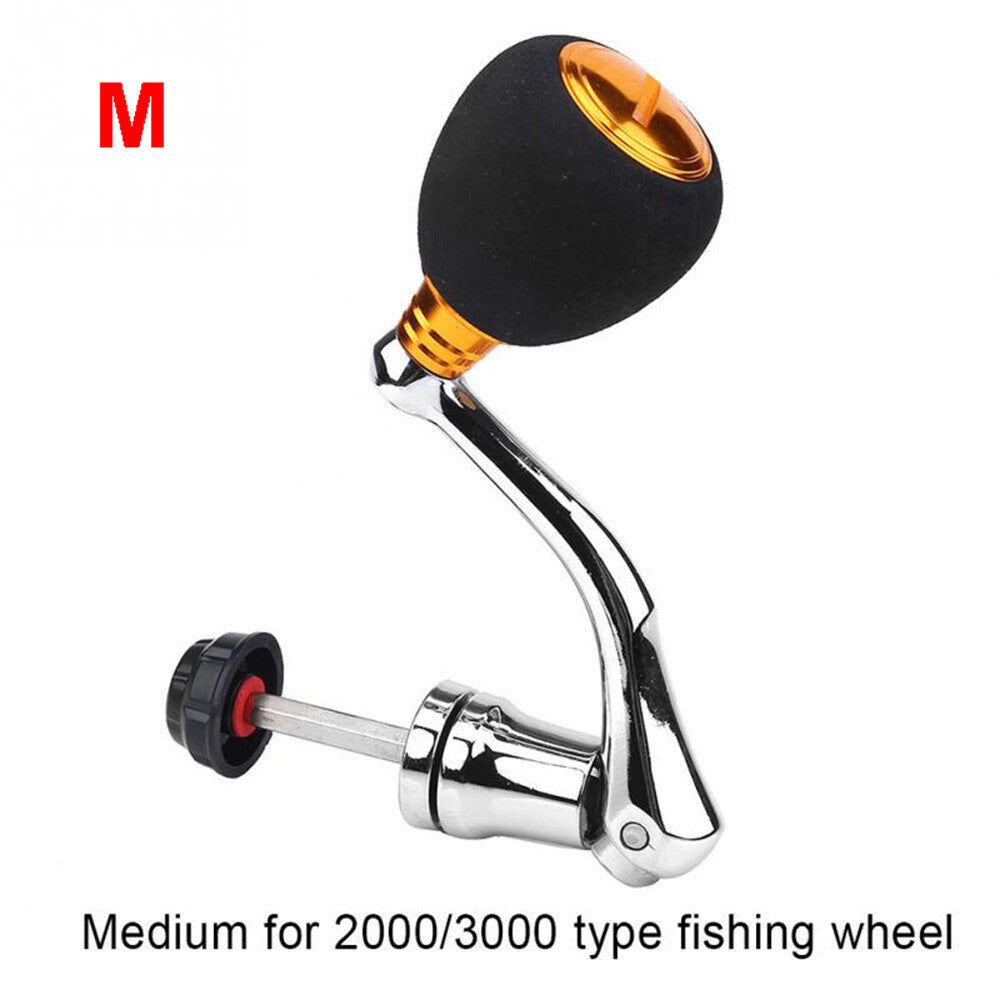 Full Metal Fishing Reel Handle with Knob Replacement for Spinning Reels