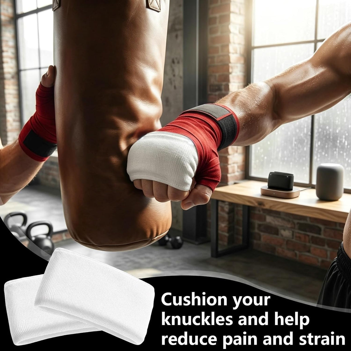 Gel Knuckle Guards for Boxing, Impact-Absorbing Hand Protection, 2 Pairs