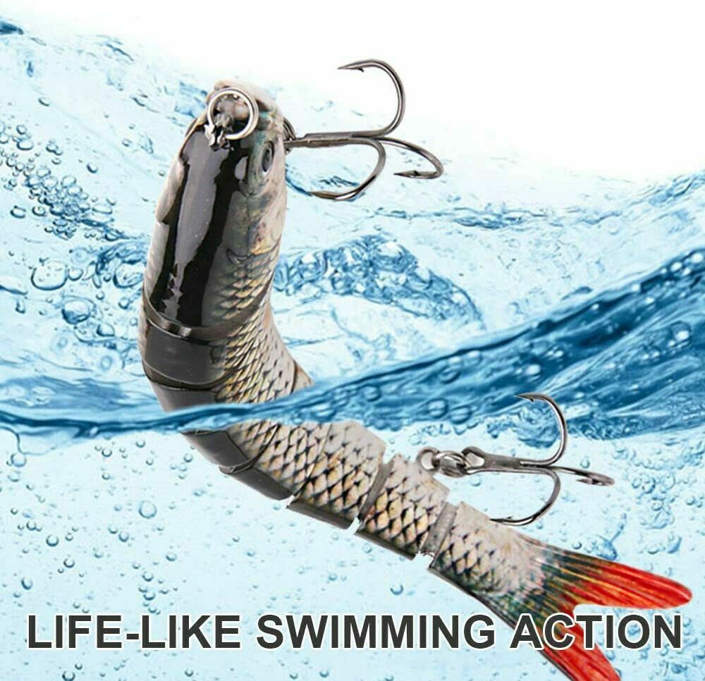 5PCS Lifelike Fish Lure with Treble Hooks - Bionic Bait for Freshwater & Saltwater Fishing
