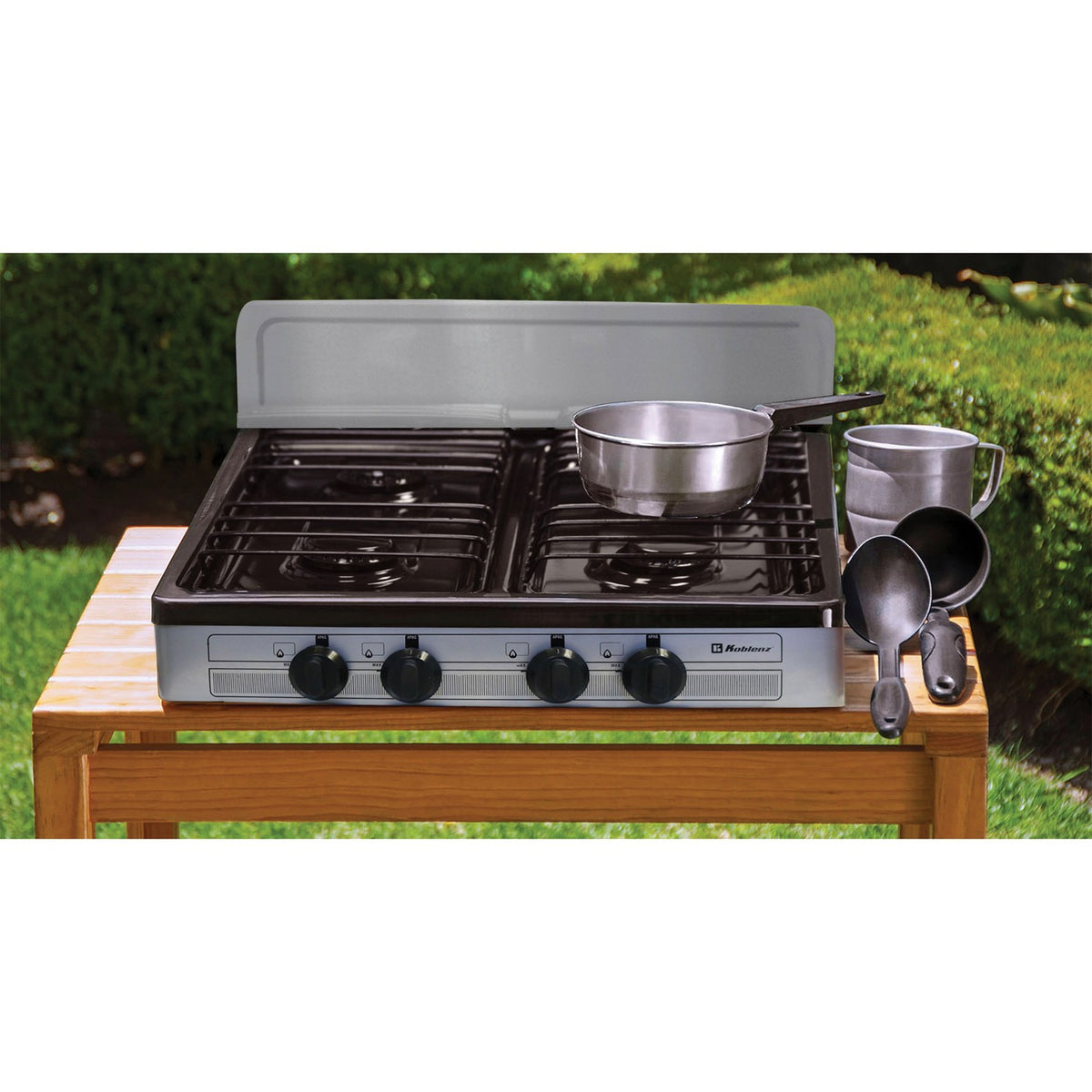 4-Burner Portable Outdoor Stove for Camping and Tailgating