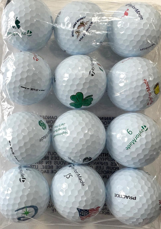 Practice Golf Balls 12 Pack - Unused TaylorMade TP5 Logo Overrun