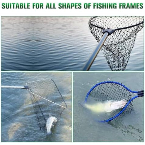 15.75-Inch Nylon Fishing Landing Net Replacement Mesh - Deep Catch & Release Net