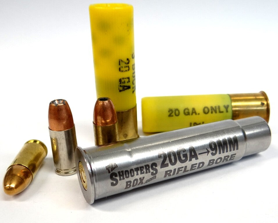 20GA to 9mm Rifle Shotgun Adapter Chamber Reducer Stainless Steel
