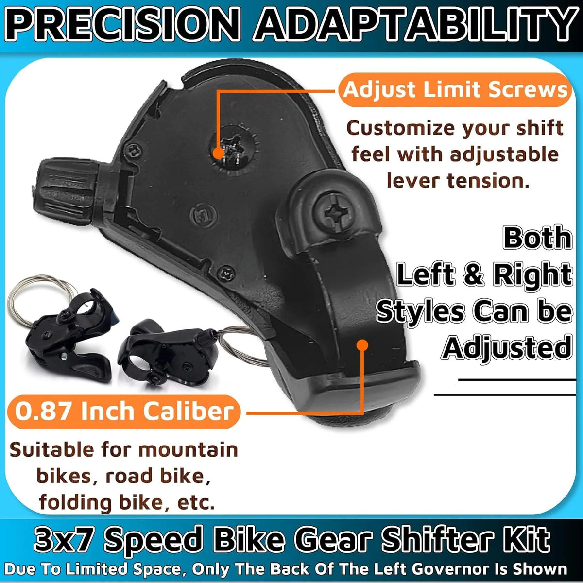 7 Speed Bicycle Gear Shifter Set Pair - 3x7 Transmission Mountain & Road Bike