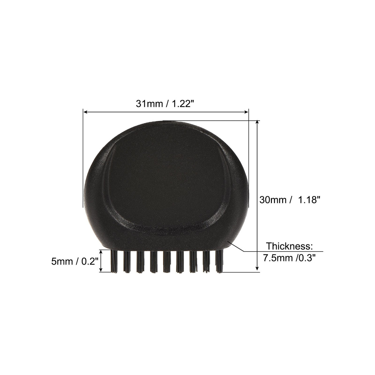 8-Pack Mini Golf Club Groove Brush Set Portable Pocket Cleaner Black