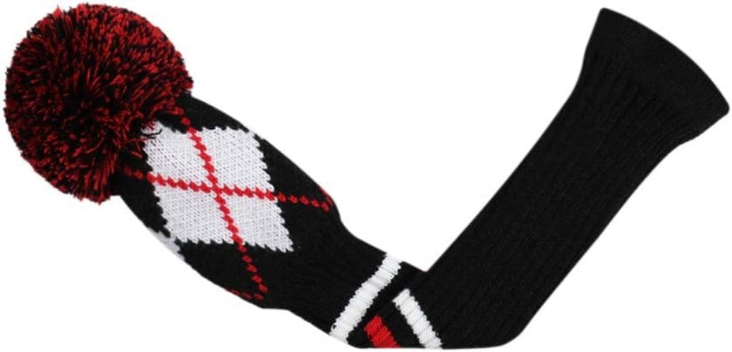 Soft Acrylic Fairway Wood Cover with Pom Pom & Rotating Tag - Golf Accessory
