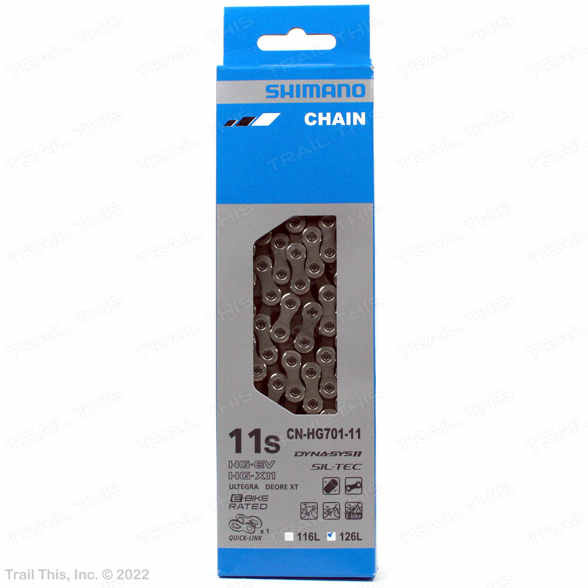 11-Speed Bike Chain 126 Links - Shimano Ultegra Deore XT Quick Link