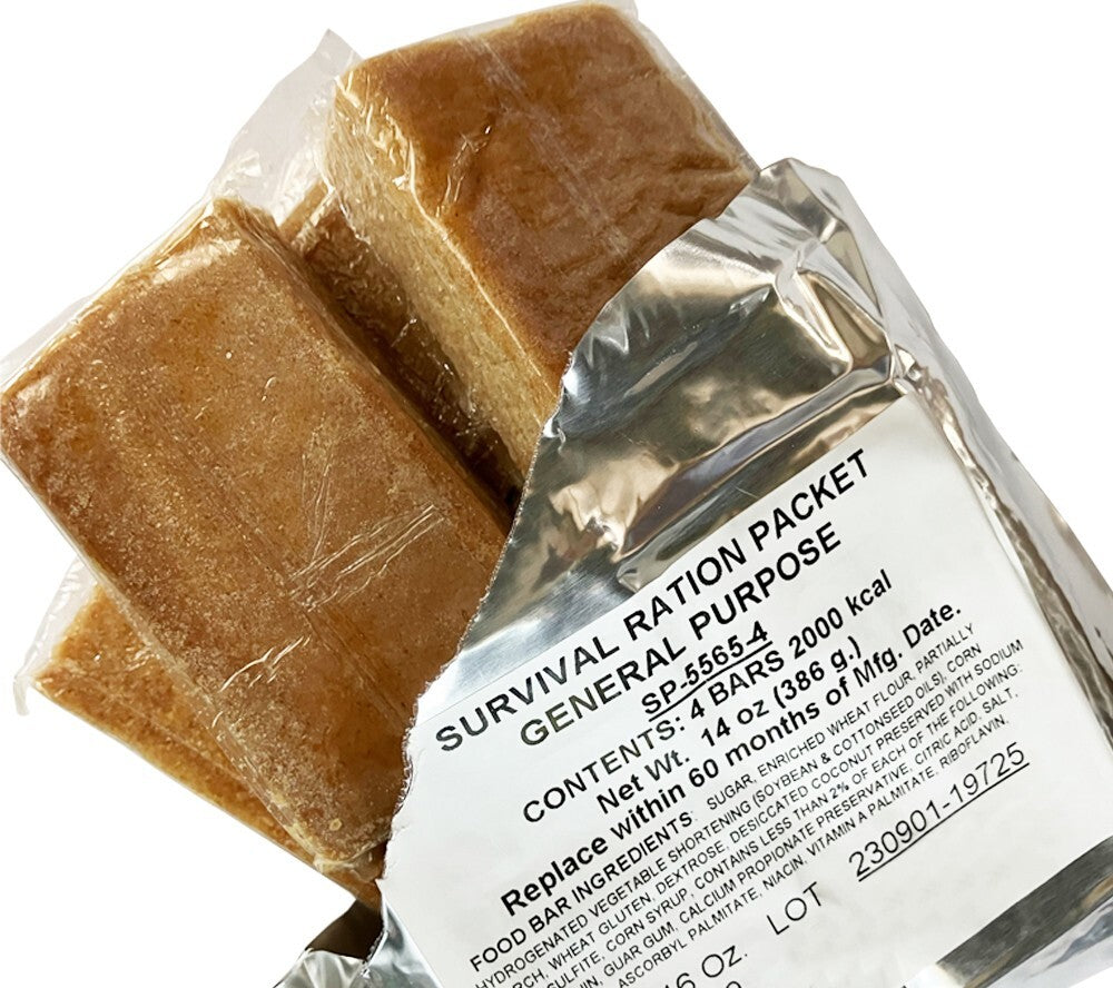 Military Survival Ration Packet Emergency Food Kit 2117 Calories with Candy and Bars