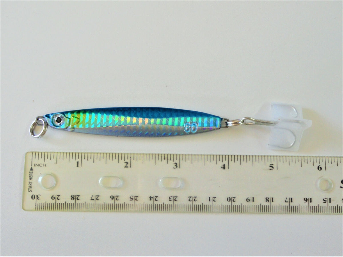 Fishing Jigs 60g/2oz Blue Sardine Vertical Fish Lures for Saltwater & Freshwater