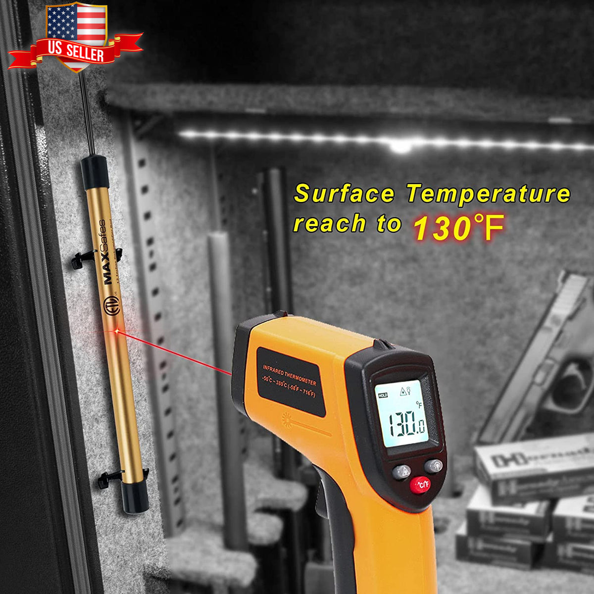Gun Safe Dehumidifier Rod - Moisture Control for Safes & Cabinets