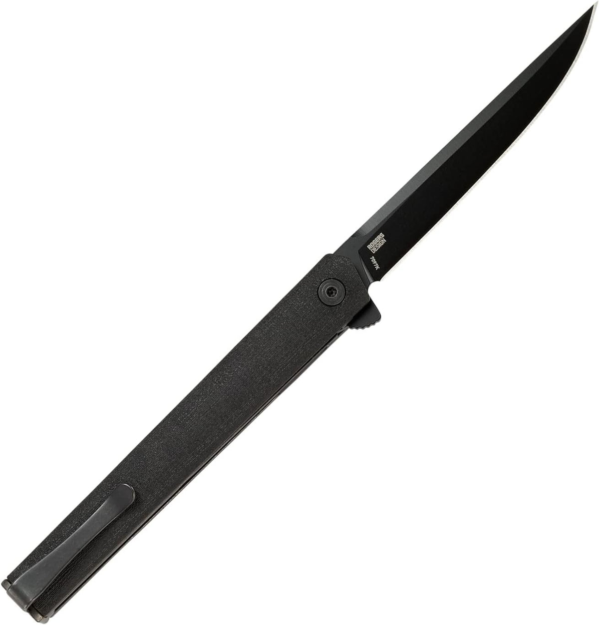 CRKT CEO Flipper Folding Knife Black Plain Edge with Liner Lock