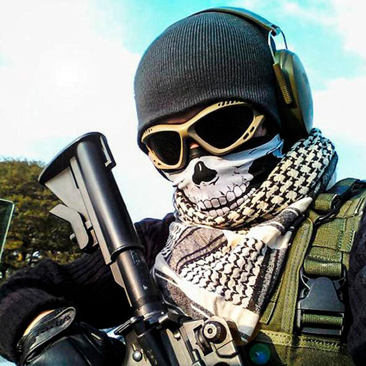 3 Pack Skull Balaclava Face Masks for Motorcycle Skiing Outdoor Sports