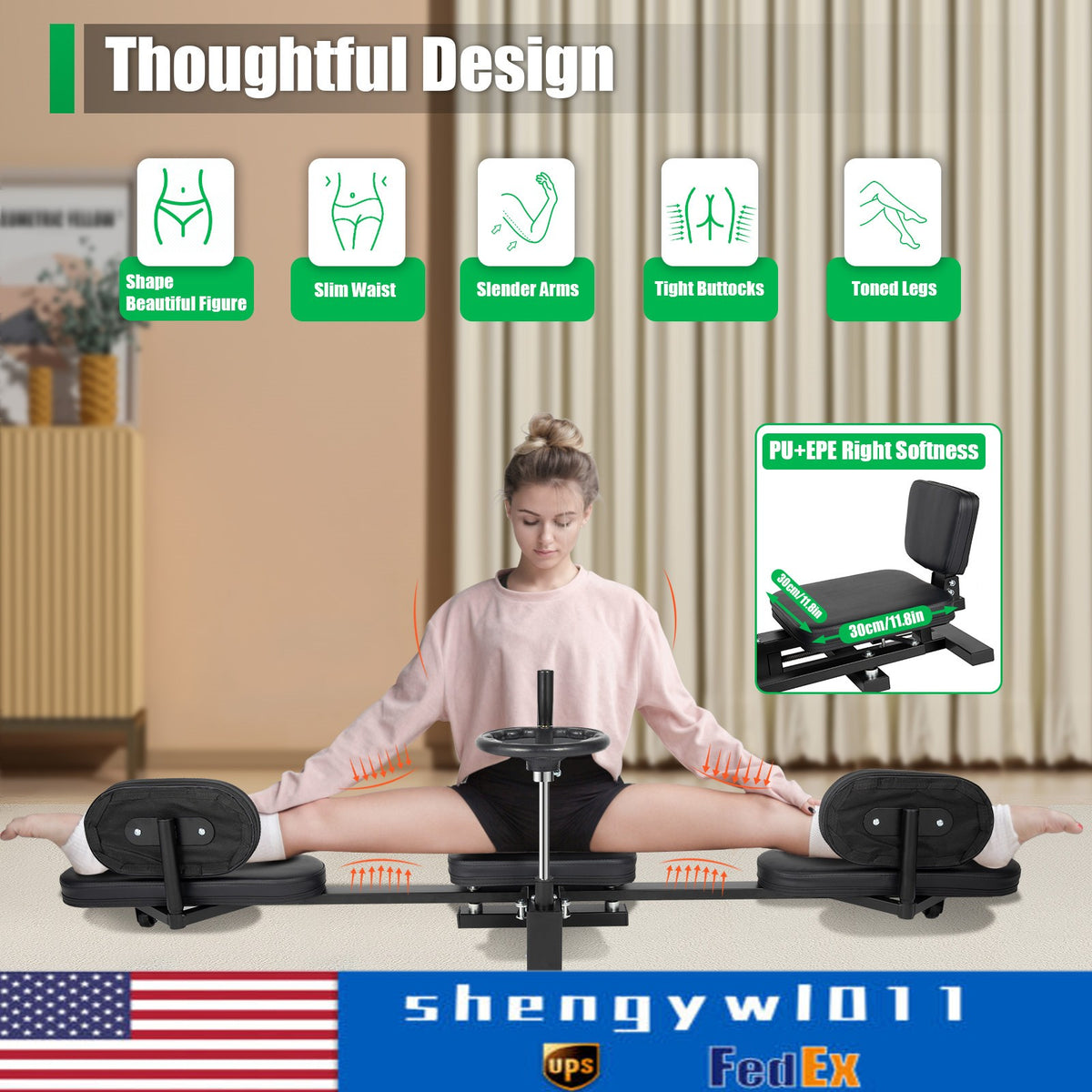 Leg Stretcher Machine for Martial Arts and Fitness Training - Adjustable Split Trainer
