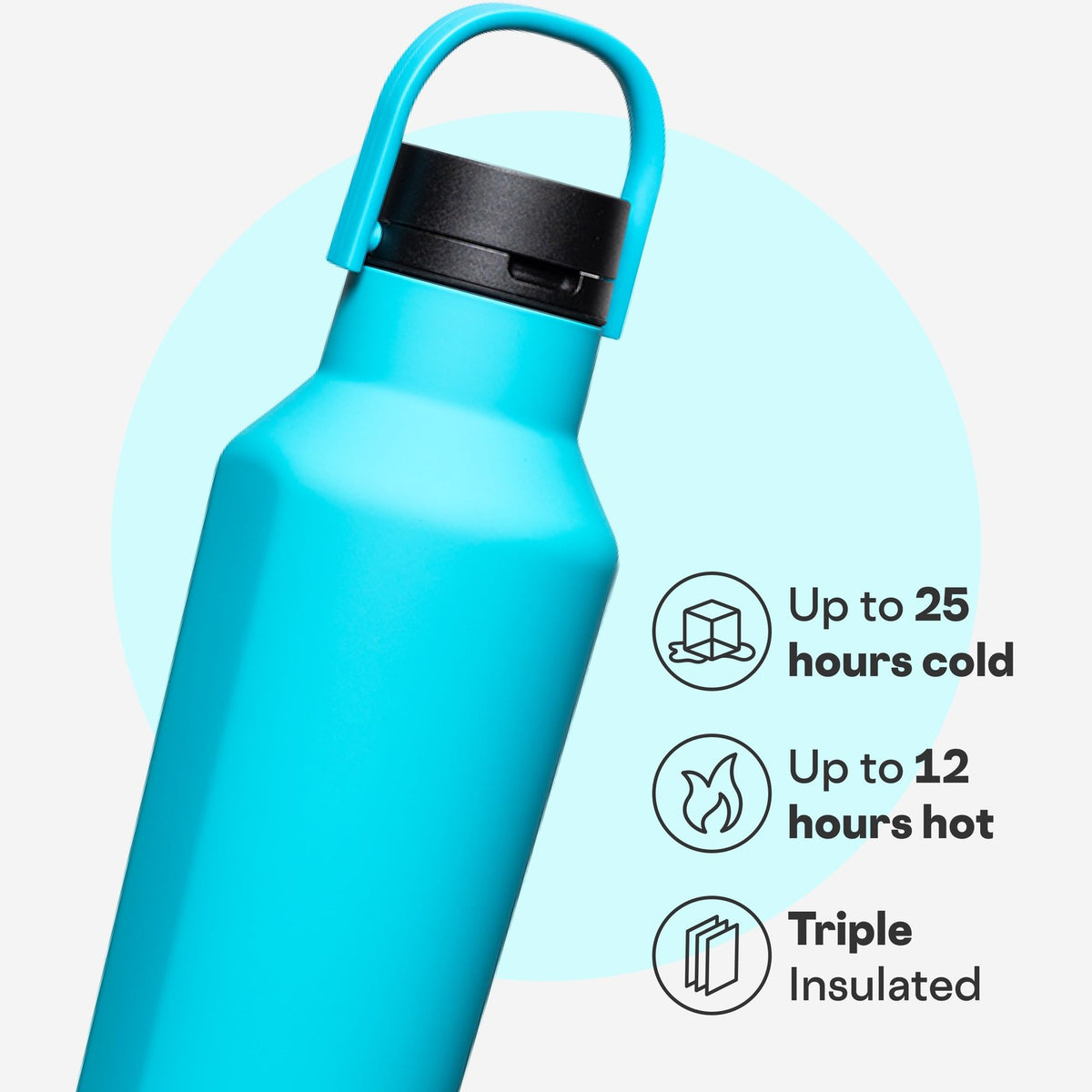 20 oz Insulated Stainless Steel Water Bottle - Triple Wall Cooler