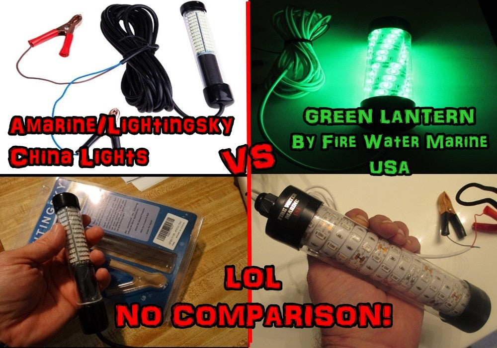 12V LED Underwater Fish Attractant Light for Night Fishing - Green