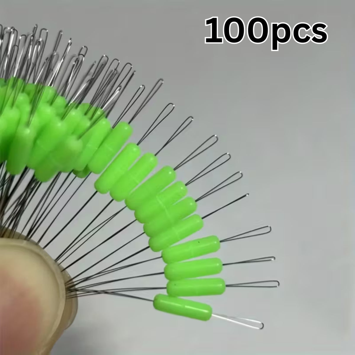 Fishing Line Connectors Set 100pcs Rubber Bobber Stoppers Assorted Sizes