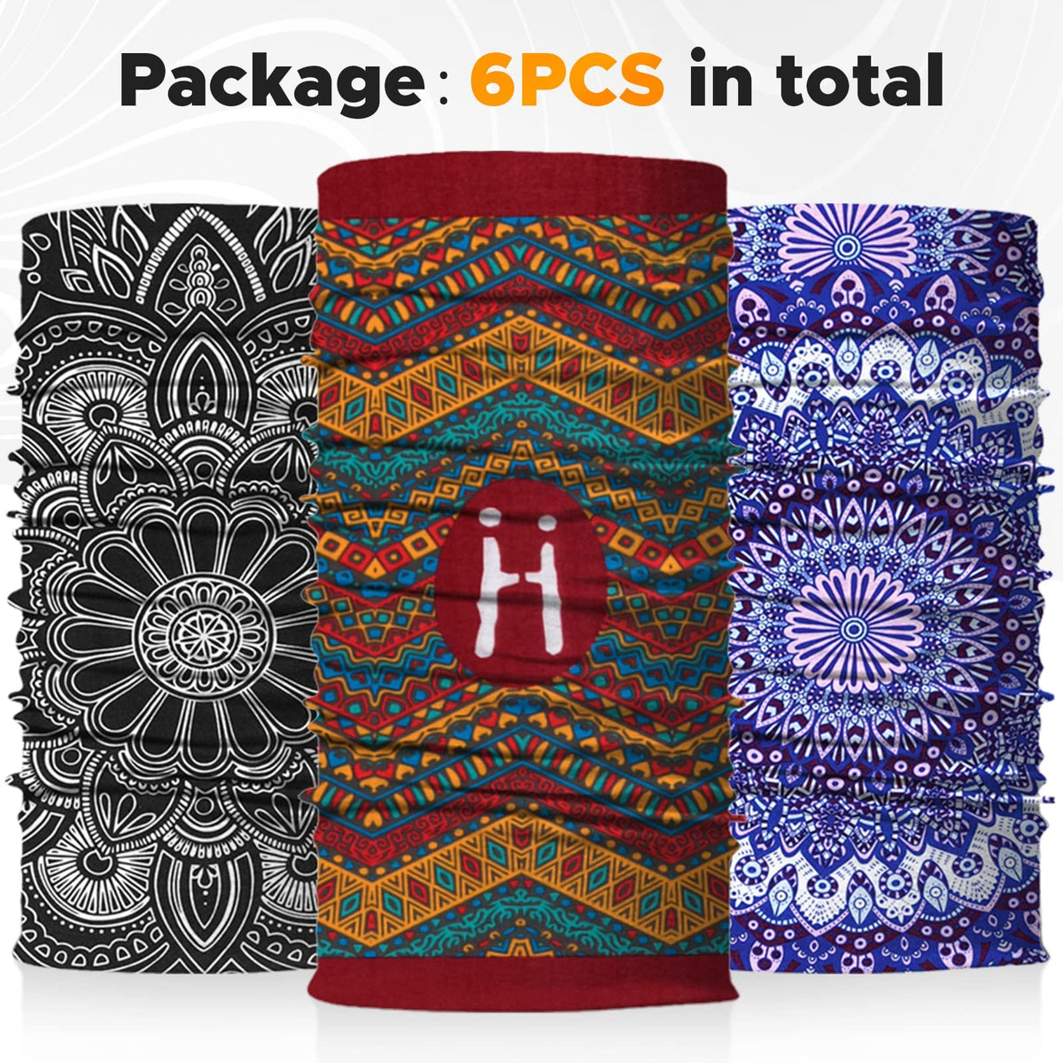 Multi-Color Headwear Bandana Neck Gaiter Head Wrap Headband Balaclava