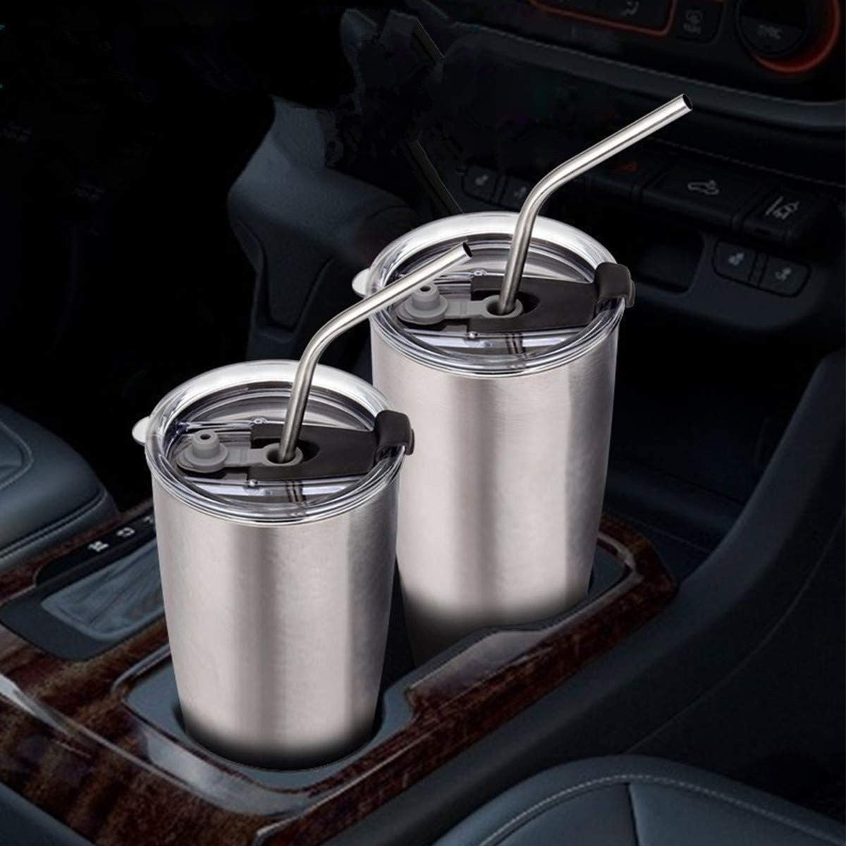 20 oz Stainless Steel Tumbler Replacement Flip Lid with Straw Hole