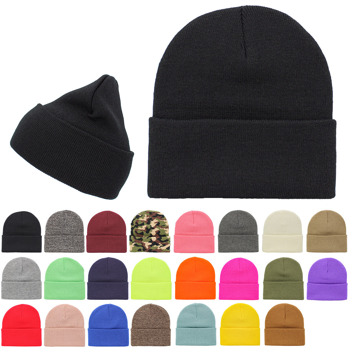 Warm Winter Knit Beanie Cap for Skiing and Daily Wear