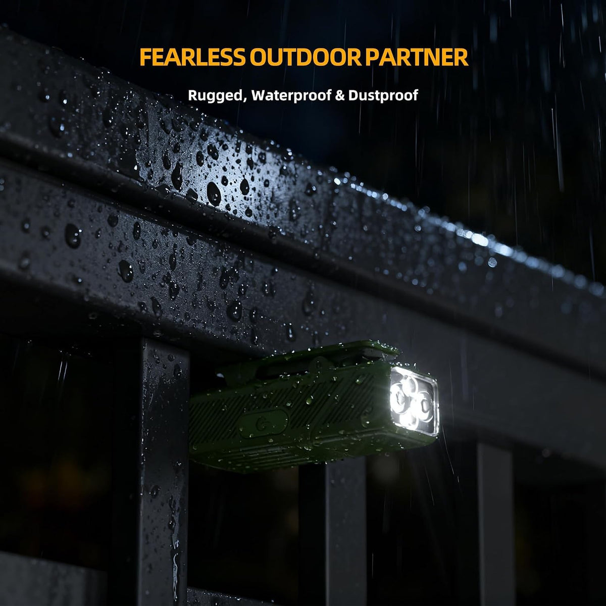 Rechargeable 200 Lumen Clip-On Flashlight with 90° Swivel & Magnetic Base