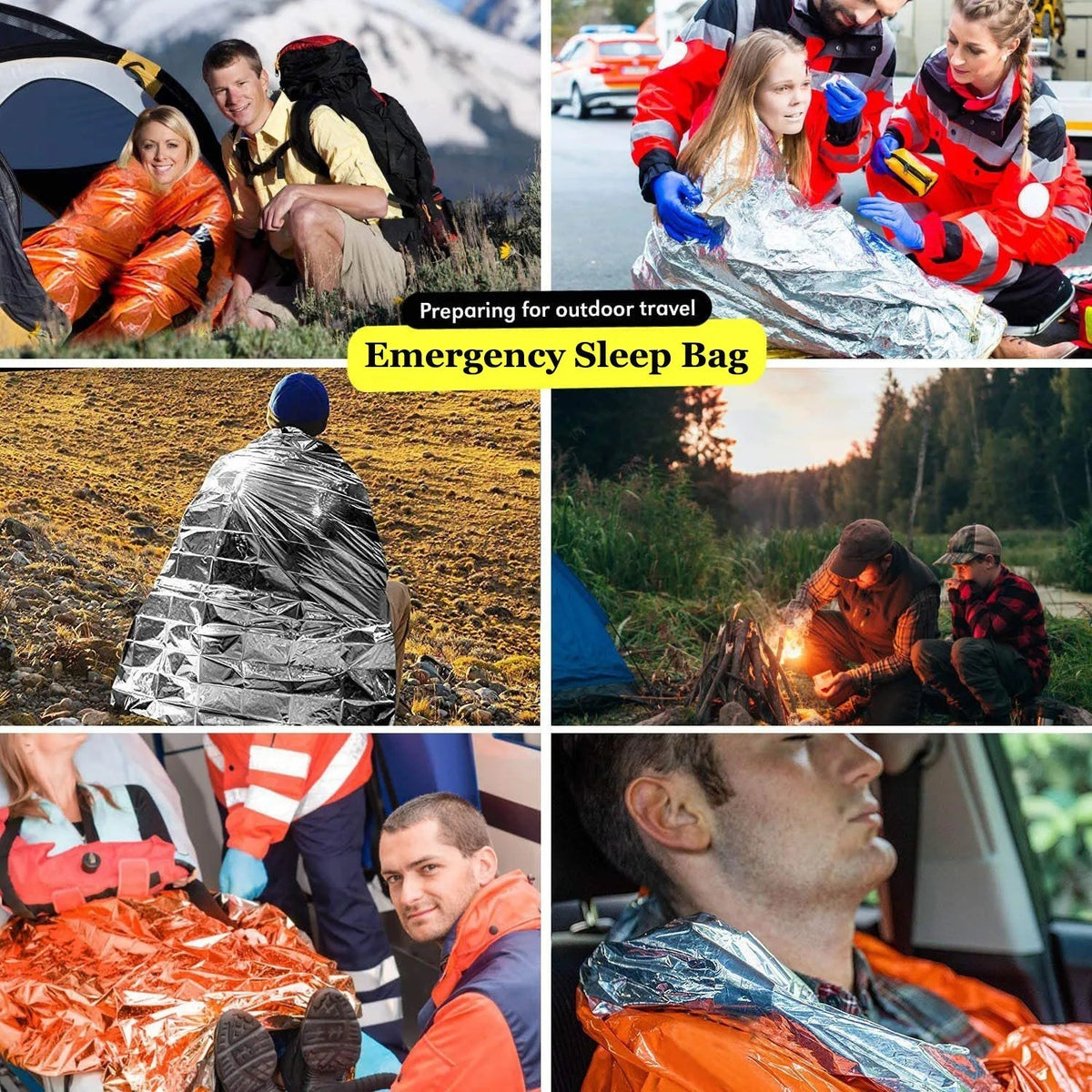 Waterproof Emergency Sleeping Bag for Camping Survival Outdoor Gear