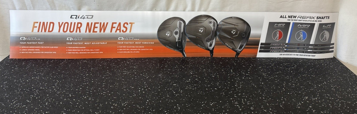 Golf Driver Magnetic Sign Display - 47.25 x 7 Inches Advertising Sign