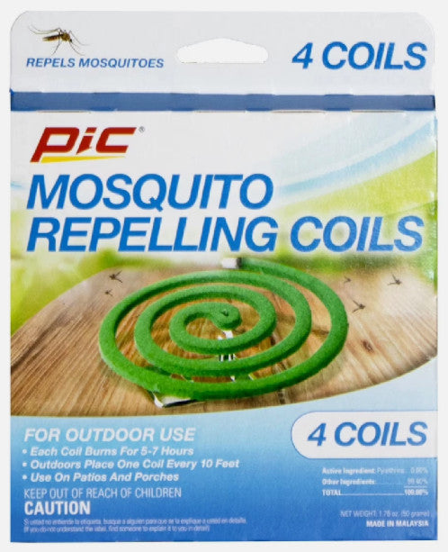 Outdoor Bug Repellent Mosquito Coils 4 Pack for Patio Camping & Porch