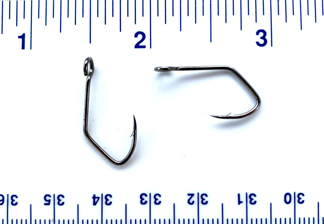 100 Black Chrome Siwash Open Eye Fish Hooks Size 6 - Durable & Sharp Fishing Tackle