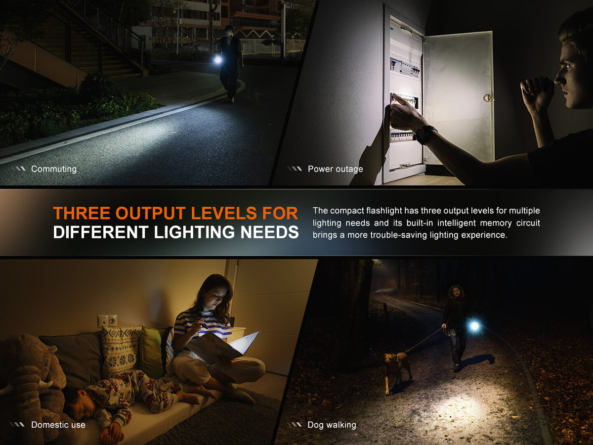 Fenix E12 V3.0 200 Lumen Compact LED Flashlight with AA Battery